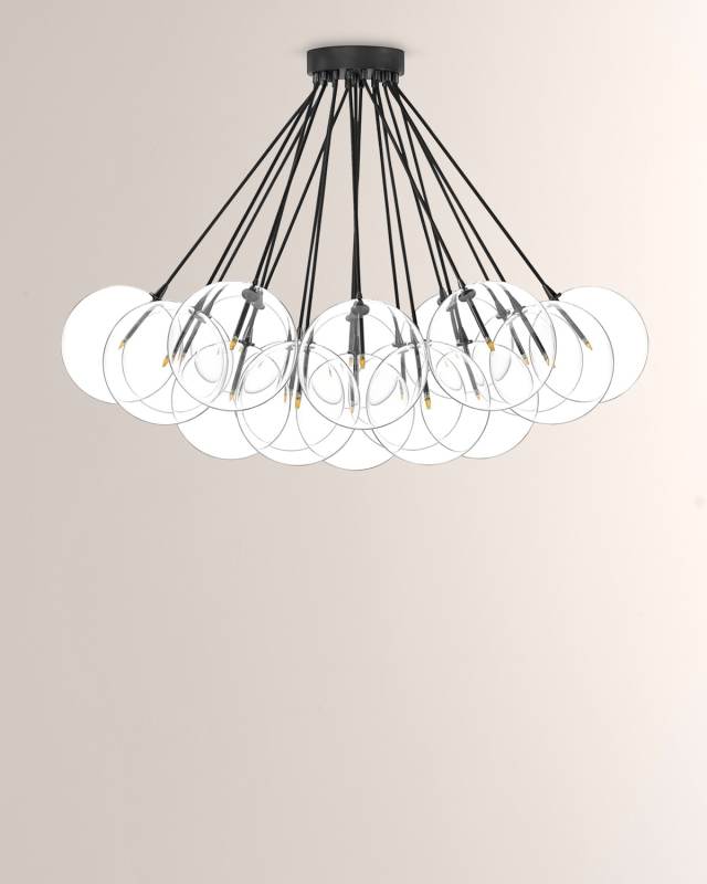 x Schwung Lighting Cloud 19-Light Chandelier, 47"